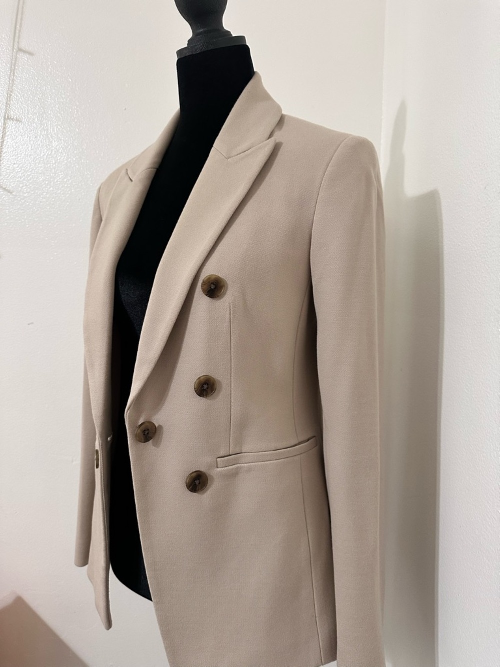 Express Taupe Double-Breasted Women's Blazer
